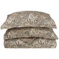 Impressions By Luxor Treasures Cotton Flannel Full-Queen Duvet Cover Set Paisley- Grey FLAFQDC PAGR